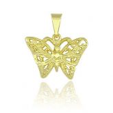 PS0530 Pingente folheado a ouro em forma de borboleta